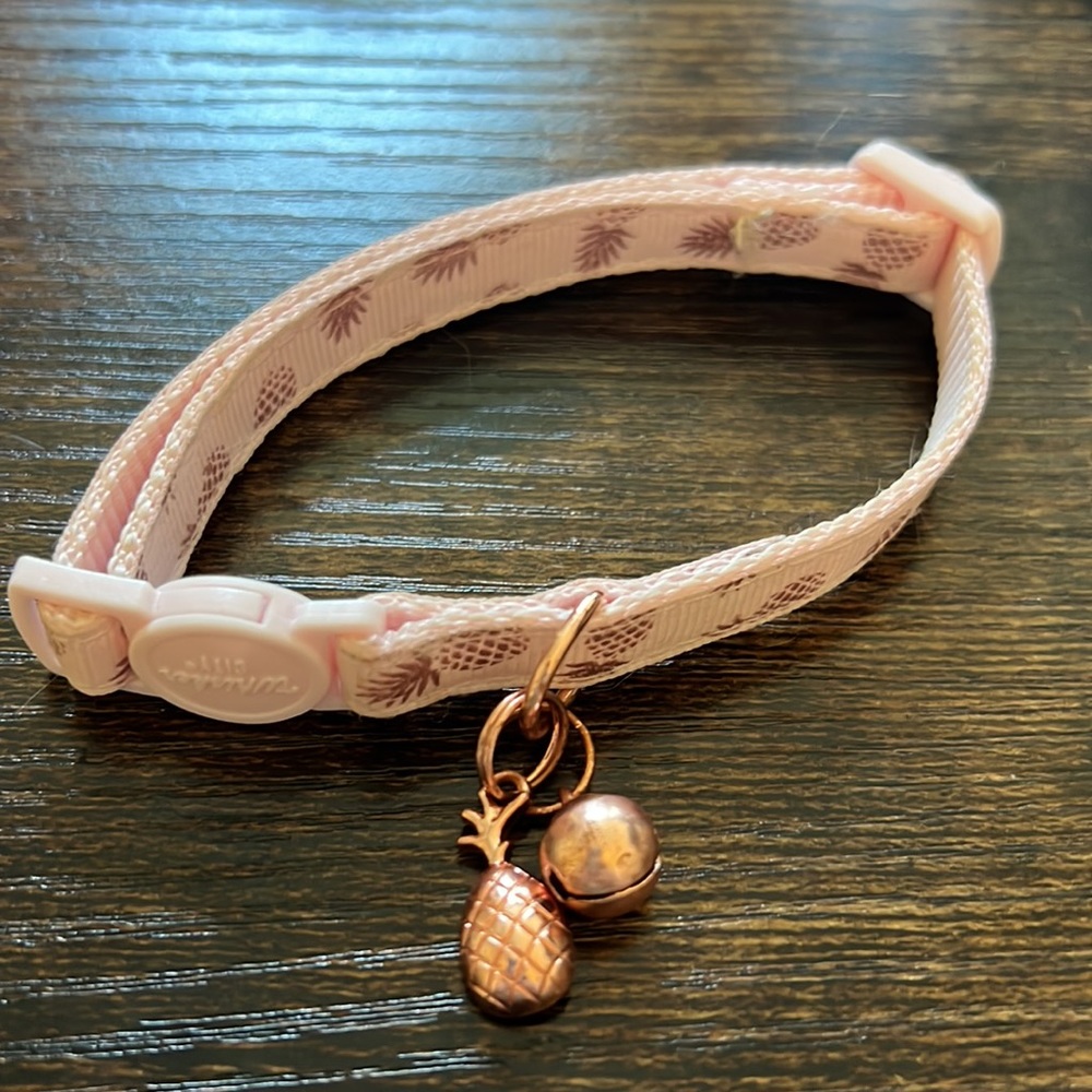 Rose Gold Pineapple Pet Collar